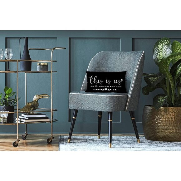 This is Us Farmhouse Pillow Covers Reversible 20x12 Home Sweet BLACK family - Picture 6 of 6